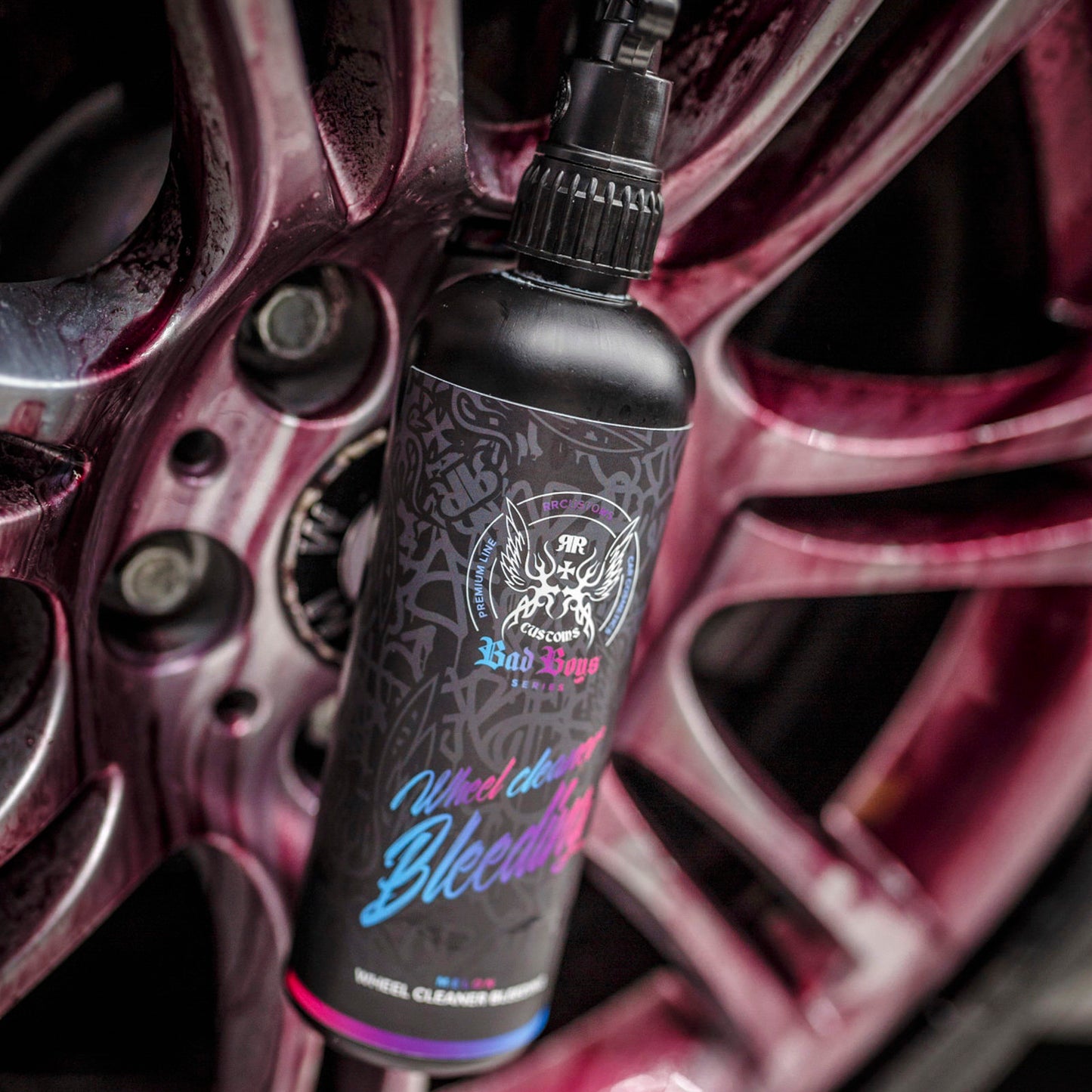 Solutie curatare & decontaminare jante, Bad Boys Wheel Cleaner Bleeding 1L