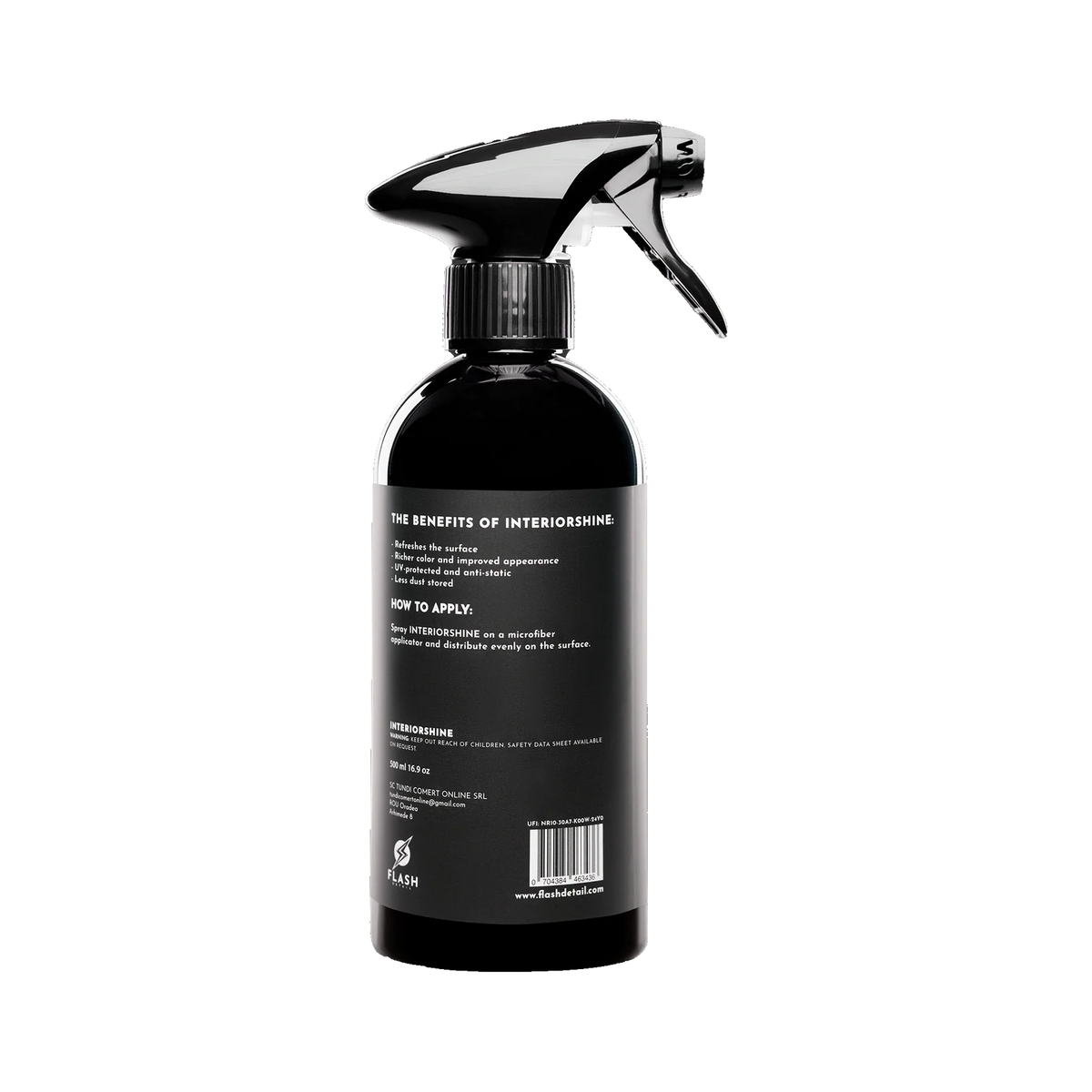 Dressing antistatic pentru plasticele interioare – Flash Detail Interior Shine, 500 ml