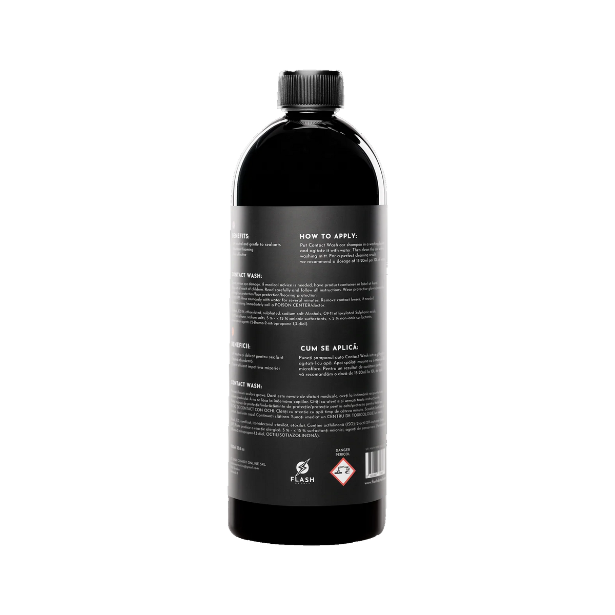 Sampon pH neutru spalare cu contact - Flash Detail Contact Wash 1L + pahar dilutie gratuit