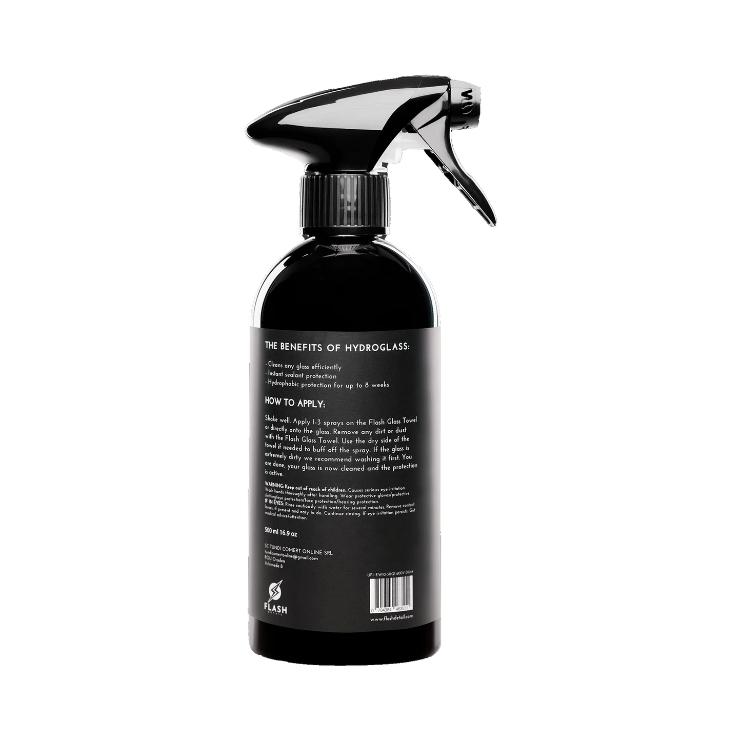 Tratament hidrofob geamuri si parbriz, Hydroglass Flash Detail 500ml