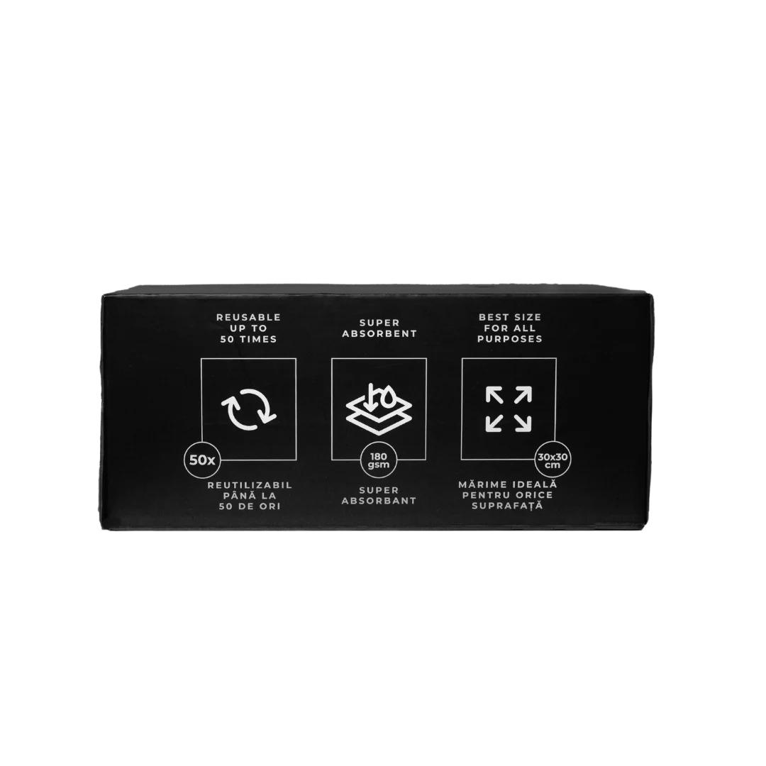 Cutie cu lavete din microfibra, reutilizabile 40 bucati Flash Detail