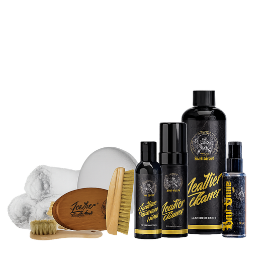 KIT Premium ingrijire piele - Curatare & protectie completa BB Leather Care Set Premium