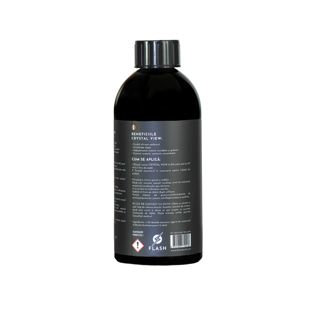 Lichid de parbriz concentrat 1:100 – Flash Detail Crystal View, 500 ml