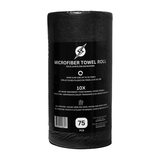 Rolă lavete microfibră detailing & uz general, reutilizabile 75 buc - Flash Detail
