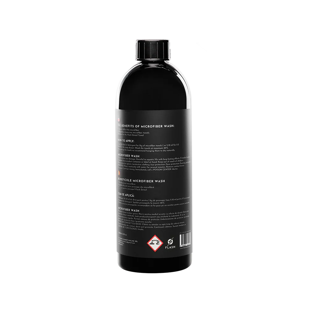 Detergent pentru lavete și prosoape din microfibră – Flash Detail Microfiber Wash, 1 L