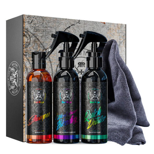 Set pentru spălarea, curățarea jantelor și luciul vopselei – BadBoys Exterior Set 3 x 150 ml