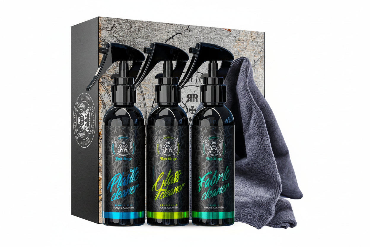 Mini Kit interior (plastic, textil, sticla) - BadBoys Interior Set 150ml