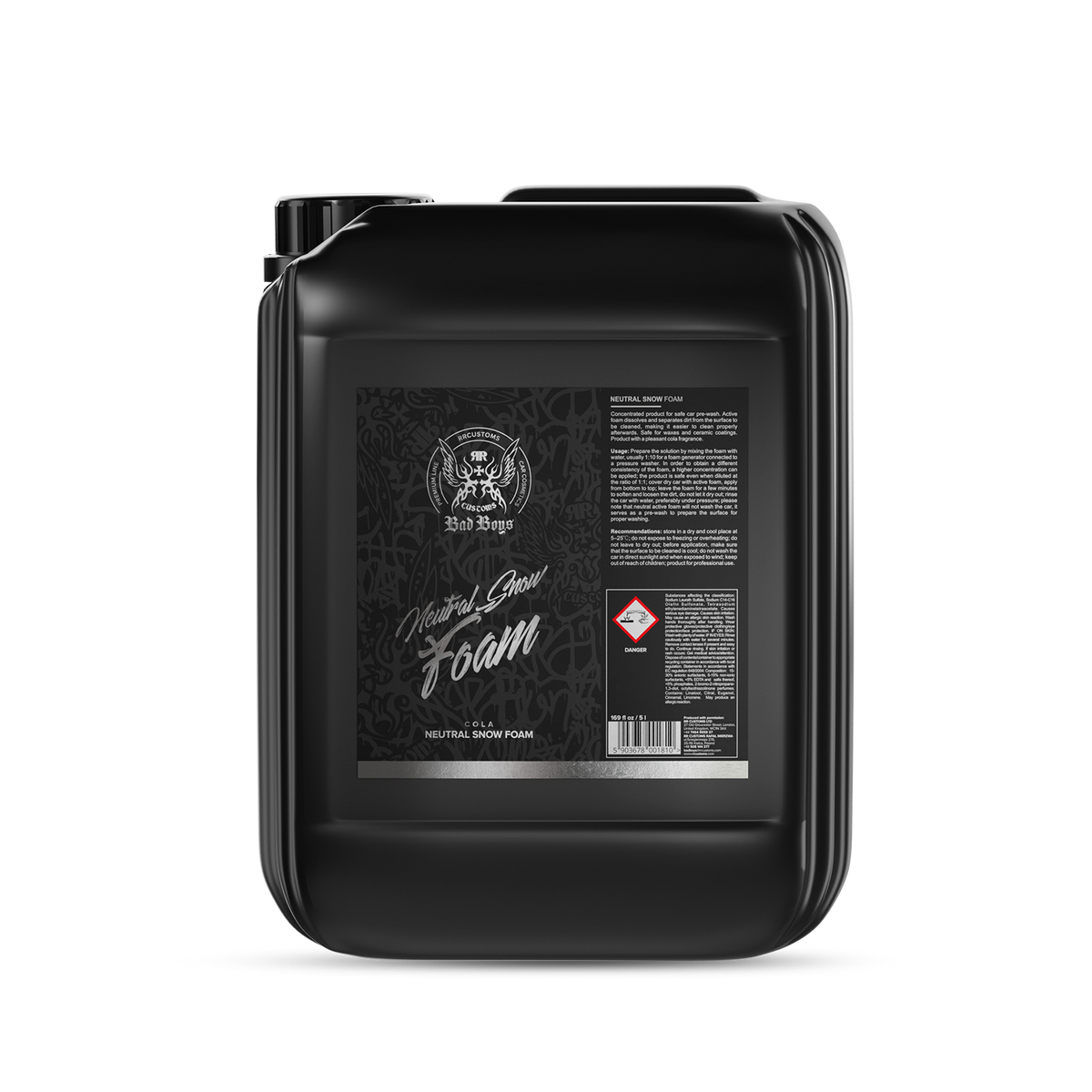Spuma activa pH neutru, prespalare BadBoys Neutral Snow Foam 5L