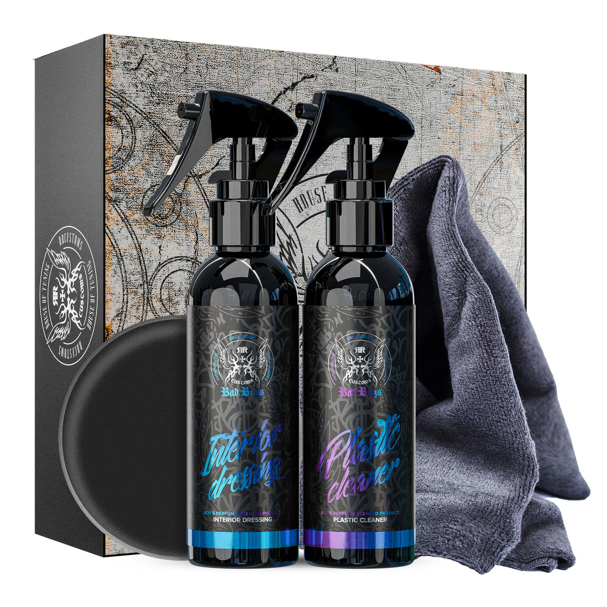 Set pentru curățarea și protejarea plasticului – BadBoys Scent  Set 150 ml