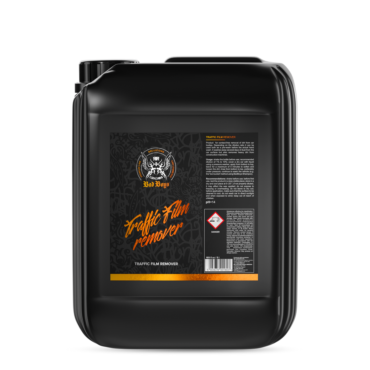 Soluție profesională de prespălare fără contact – Bad Boys Traffic Film Remover, 5 L