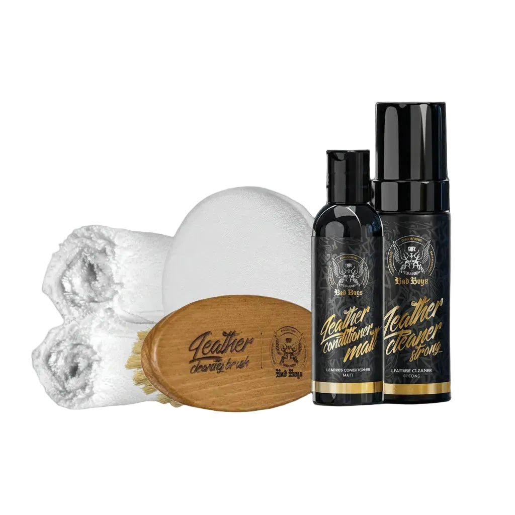 Kit Standard pentru curățarea și protecția pielii foarte murdare – Bad Boys Leather Care Set Strong