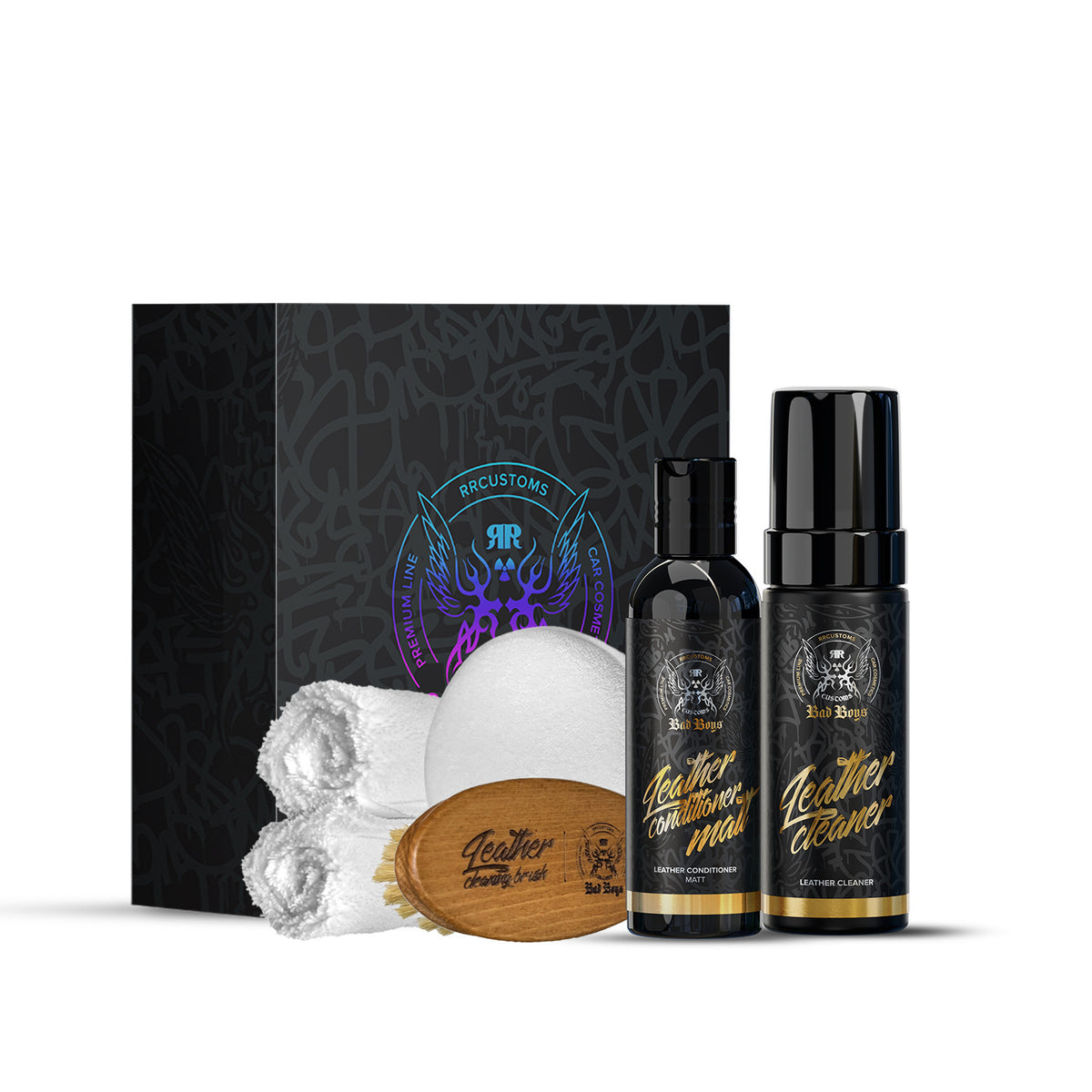 Kit Standard pentru curățarea și protecția pielii – Bad Boys Leather Care Set