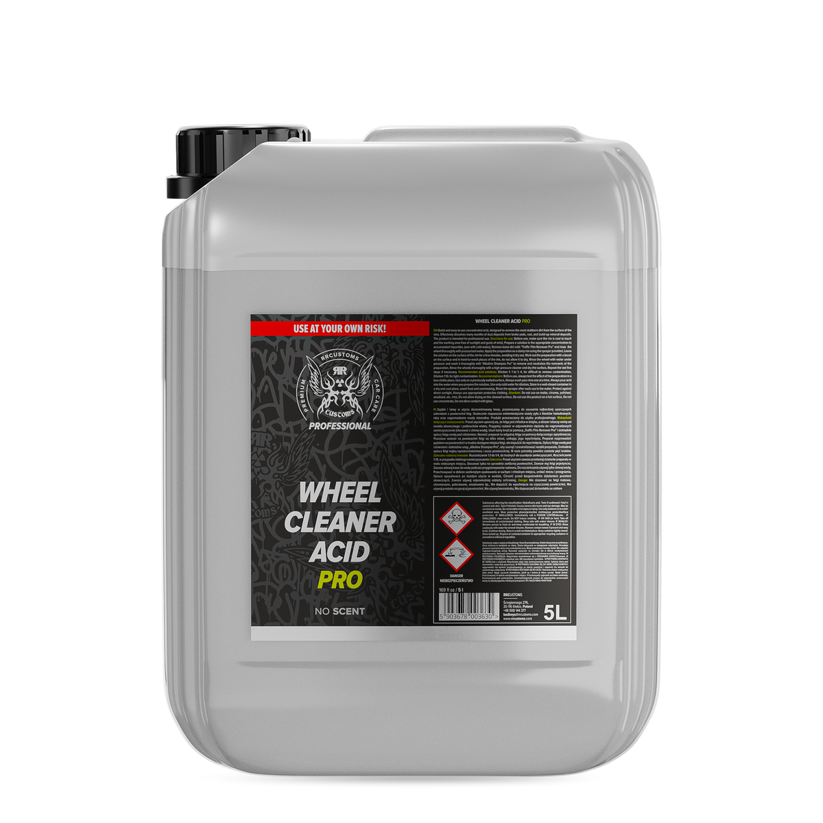 Soluție acidă concentrată pentru curățarea jantelor – Bad Boys Wheel Cleaner Acid, 5 L