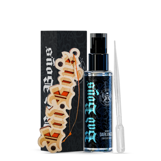 Odorizant auto premium cu pulverizator in KIT BadBoys, cu miros de parfum ''Dark Angel'' 100ml