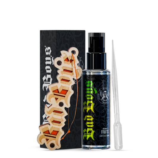 Odorizant auto premium cu pulverizator in KIT BadBoys, cu miros de fructe 100ml