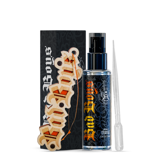 Odorizant auto premium cu pulverizator in KIT BadBoys, cu miros de portocala 100ml