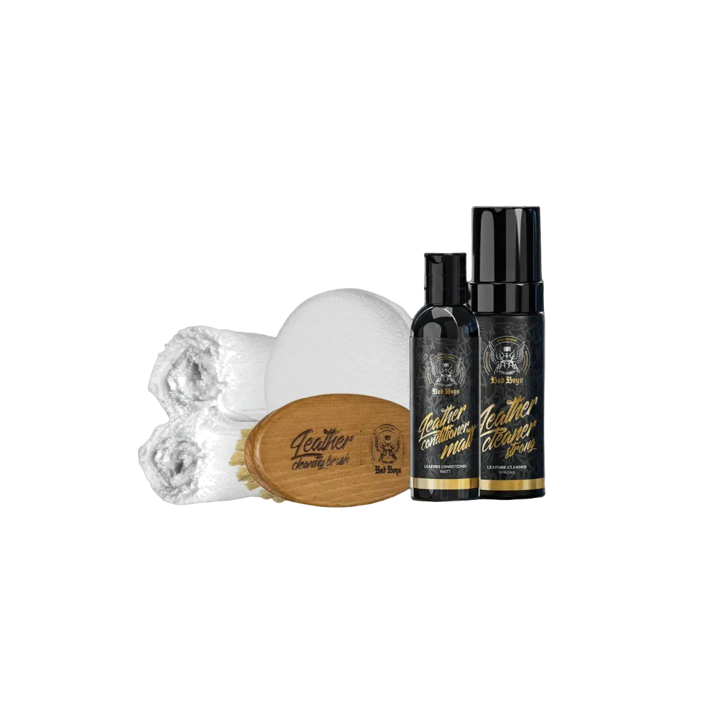 Kit Standard pentru curățarea și protecția pielii foarte murdare – Bad Boys Leather Care Set Strong