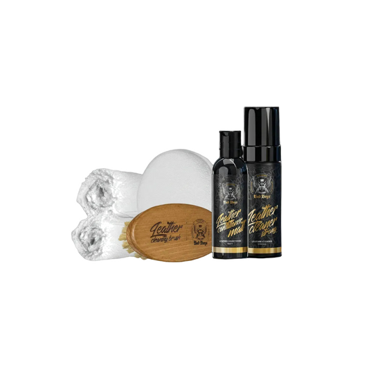 Kit standard ingrijire piele – Curățare & Protecție (BadBoys Leather Care Set Standard Strong 6193)