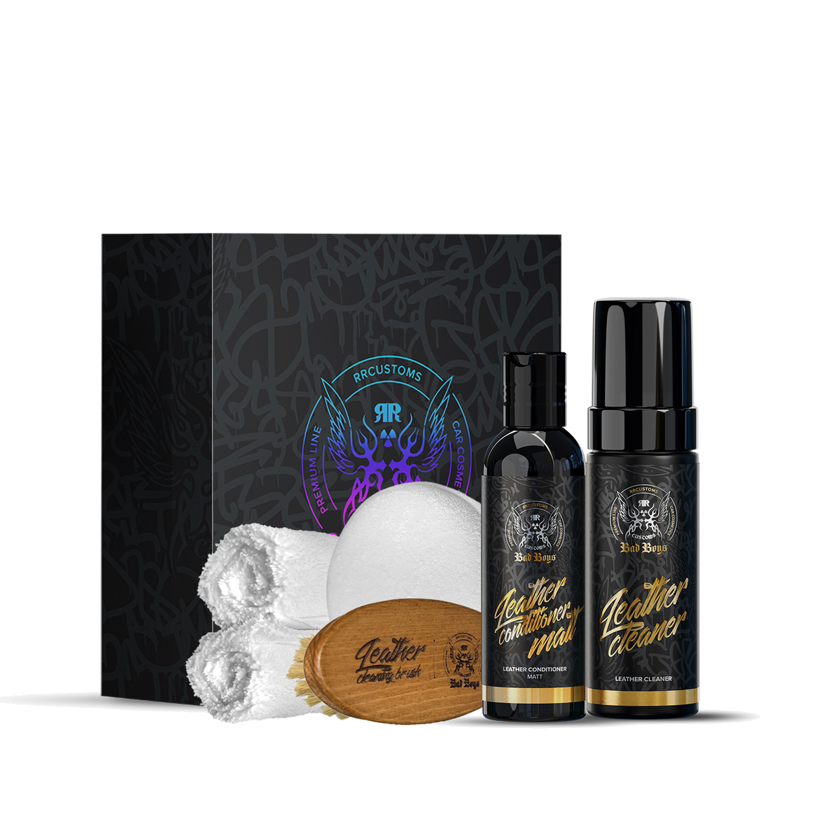 Kit Standard pentru curățarea și protecția pielii – Bad Boys Leather Care Set