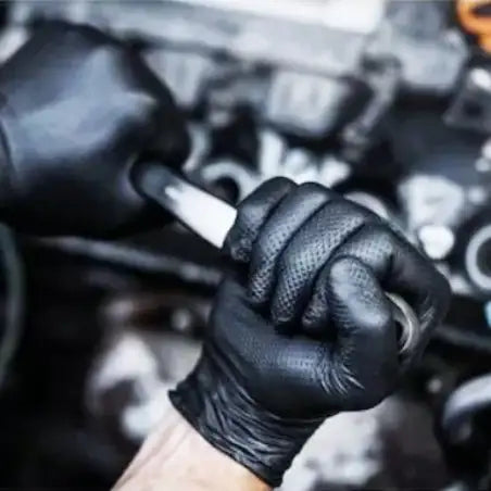 Mănuși de nitril negre, nepudrate – Serix, 50 buc./cutie