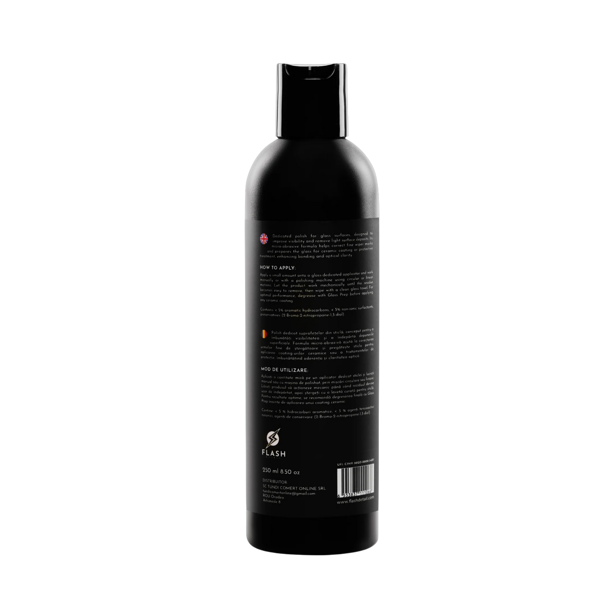 Polish pentru geamuri și parbriz – Flash Detail Glass Polish, 250 ml