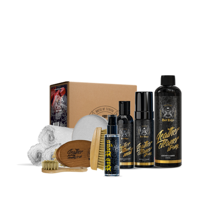 KIT Premium ingrijire piele - Curatare & protectie completa BB Leather Care Set Premium Strong